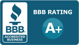 BBB RATING A+ ВВB. ACCREDITEO BUSINESS